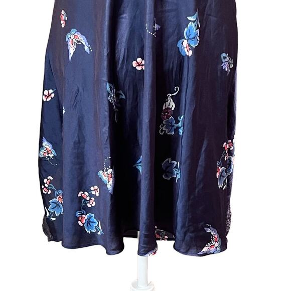 NATORI Dark Blue Papillon Chemise Floral Butterfly Lace Sleepwear‎ XL (F-239) - Picture 7 of 10